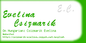 evelina csizmarik business card